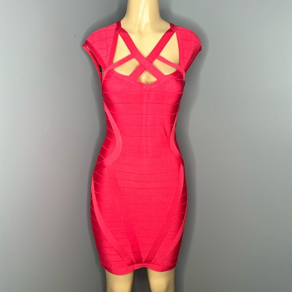 bebe Dresses & Skirts - Bebe Stella cutout bandage mini woman dress